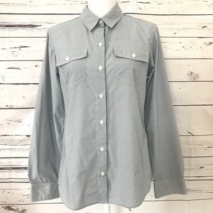 Patagonia Women’s Gray Button Down Top Size 8